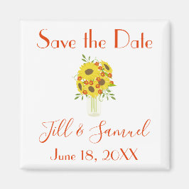 Imán Delicate Sunflower Save the Date