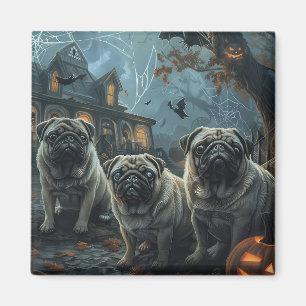 Imán Delicia Perro de Noche de Halloween Pug