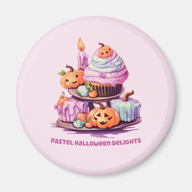 Imán Delicias de Halloween Pastel (Frente)