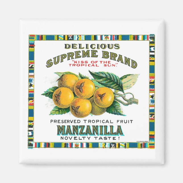Imán Deliciosa suprema Manzanilla Preserve (Frente)