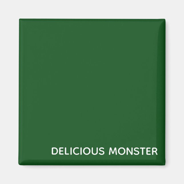 Imán Delicioso nombre de color verde Monster (Frente)