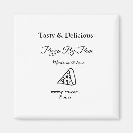 Imán Delicioso restaurante pizzería café hecho con amor