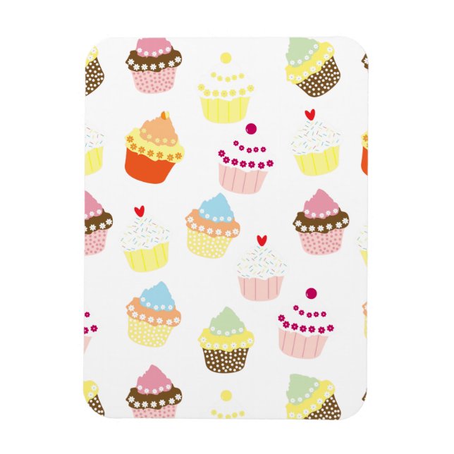 Imán Deliciosos pasteles de cumpleaños decorados (Vertical)