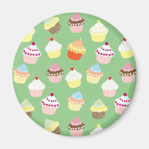 Imán Deliciosos pasteles de cumpleaños decorados