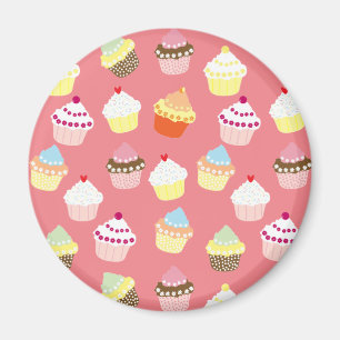 Imán Deliciosos pasteles de cumpleaños decorados