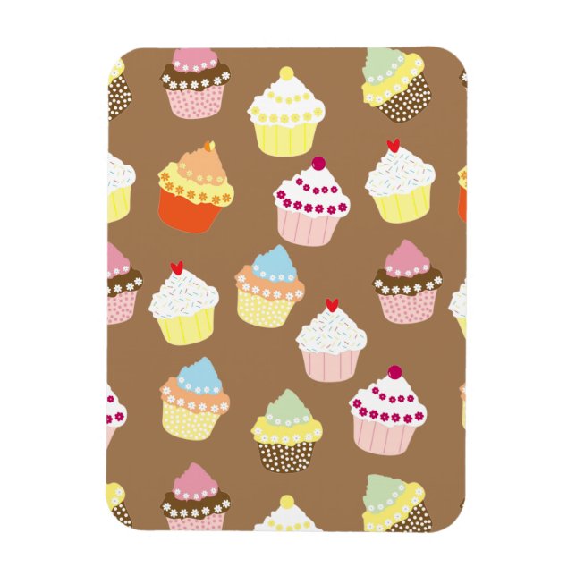 Imán Deliciosos pasteles de cumpleaños decorados (Vertical)