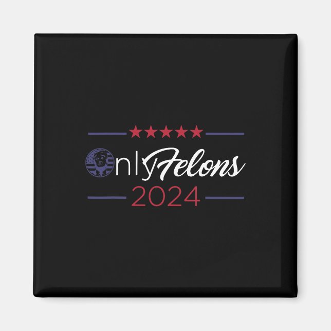 Imán Delincuentes 2024 Bandera de América Cita del Pres (Frente)