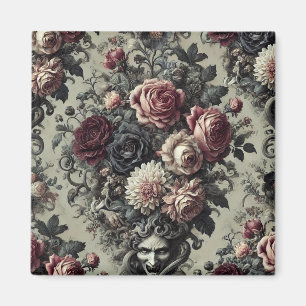 Imán 🩸 Dellamorte Dellamore - Diseño floral gótico