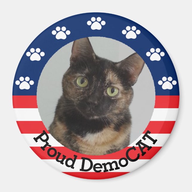 Imán DemoCAT orgulloso adaptable (Frente)