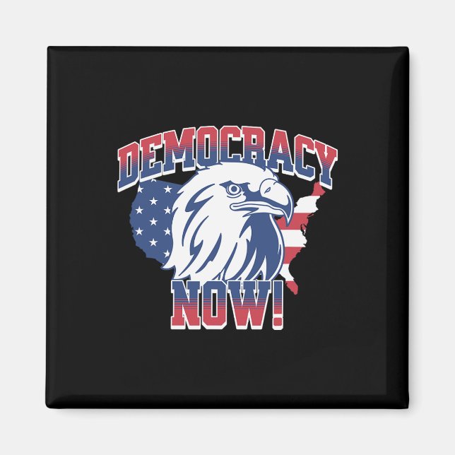 Imán Democracia Ahora Vota Kamala Harris 2024 Demócrata (Frente)