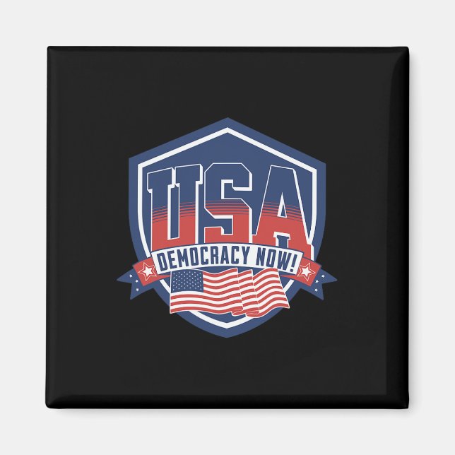 Imán Democracia Ahora Vota Kamala Harris 2024 Demócrata (Frente)