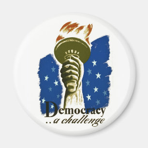 Imán Democracia. Un desafío - poster de WPA -