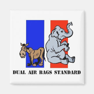 IMÁN DEMÓCRATA POLÍTICA ESTÁNDAR DE BOLSAS DE AIRE DUAL