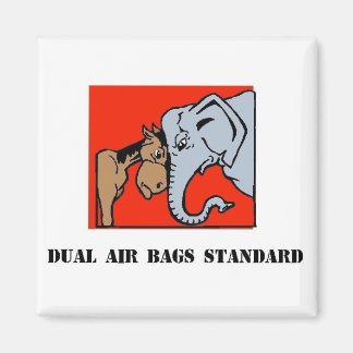 IMÁN DEMÓCRATA POLÍTICA ESTÁNDAR DE BOLSAS DE AIRE DUAL