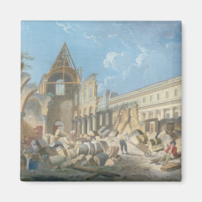 Imán Demolición del Couvent des Cordeliers, c.1802 (Frente)