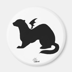 Imán Demon Ferret Silhouette Magnet