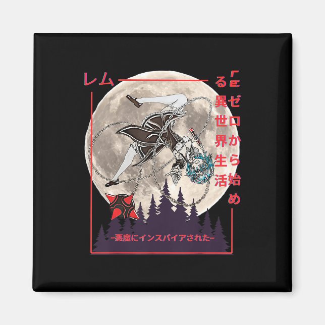 Imán Demon Maid japonés estilo manga anime (Frente)