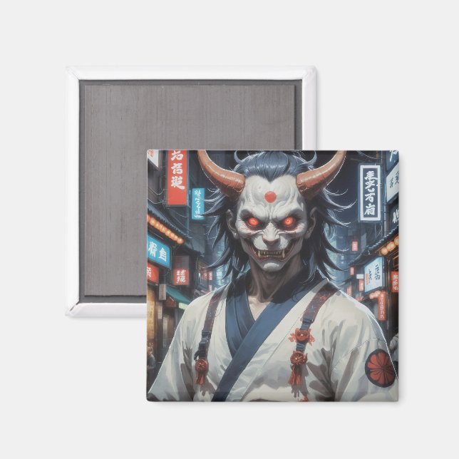 Imán Demon Samurai (Anverso/Reverso)