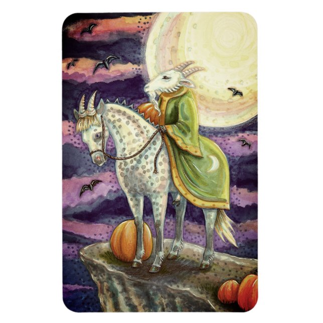 IMÁN DEMONIO DE CABRA, SEGURO FANTASY HALLOWEEN DE PASO (Vertical)