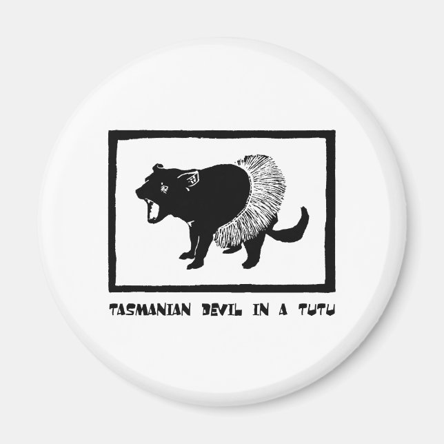 Imán Demonio de Tasmania en un Tutu (Frente)