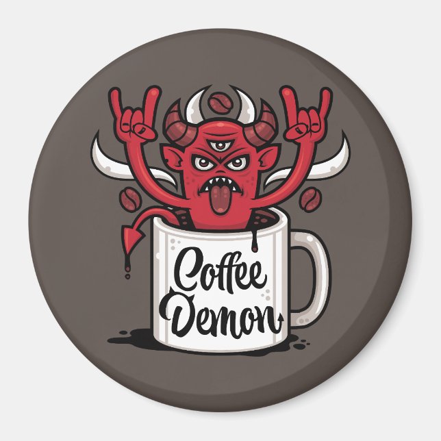 Imán Demonio del Café (Frente)