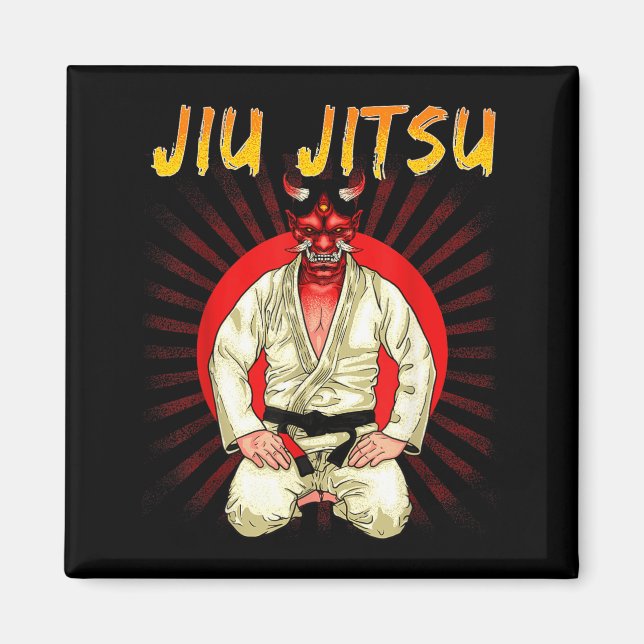 Imán Demonio Jiu Jitsu Brasileño Oni (Frente)