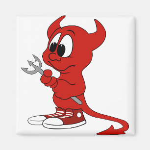 Imán Demonio Rojo Diablo Personalizado Satanás Maldició