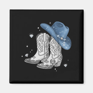 Imán Denim & Diamantes Black Tee Western Cowgirl Bo