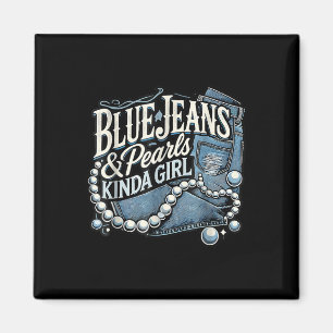 Imán Denim Fabric Blue Jeans Pearls Skinny Jeans Lover