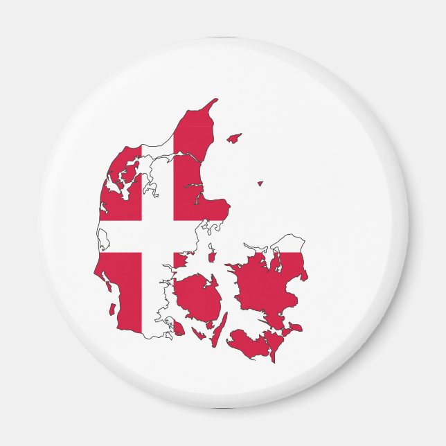Imán denmark country map forma danish (Frente)