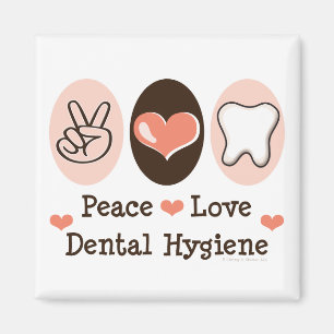 Imán dental de la higiene del amor de la paz