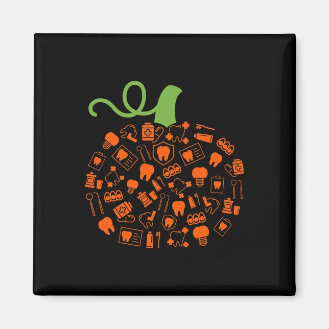 Imán Dentista Dental Halloween Dental de la Bruja de la (Frente)