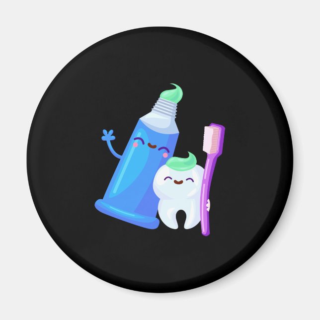 Imán Dentista dental tierno teatral higienista (Frente)