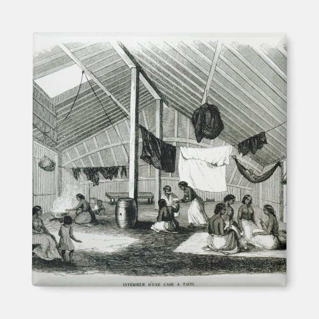 Imán Dentro de una cabaña de Tahitan (Frente)