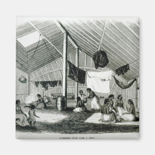 Imán Dentro de una choza de Tahitan