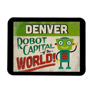 Imán Denver Colorado Robot - Gracioso Vintage