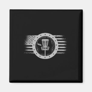 Imán Deporte de Disc Golf Genial Bandera Grunge de Usa