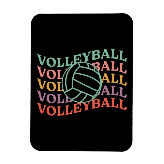 Imán Deporte de voleibol retro (Vertical)