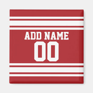 Imán Deporte Jersey con su nombre y número