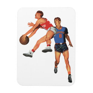 Imán Deportes Antiguos, Jugadores de Baloncesto en un J