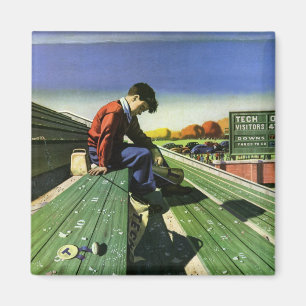 Imán Deportes Antiguos, Triste Aficionado al Fútbol con