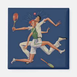 Imán Deportes de cosecha, jugadores de tenis caen con r