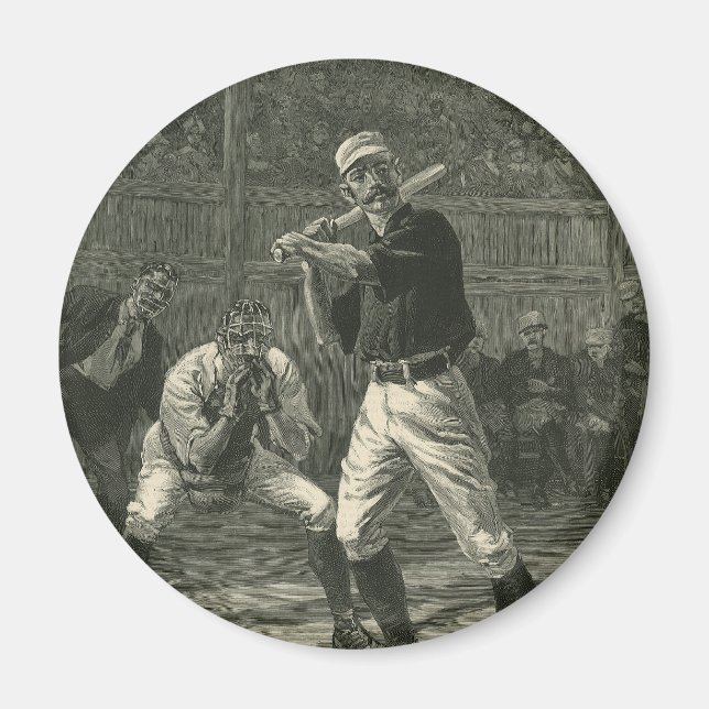 Imán Deportes de época, jugadores de béisbol por Thulst (Frente)