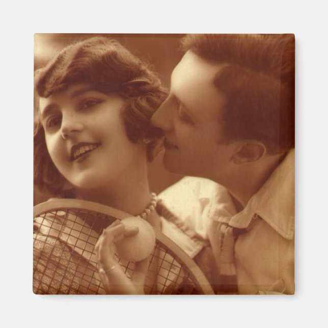 Imán Deportes de moda Tenis, Amor y Romance (Frente)