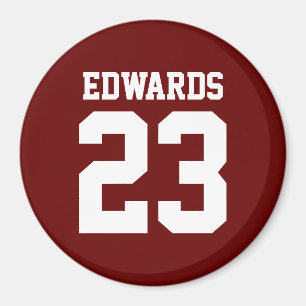 Imán Deportes de personalizado numerados con nombre