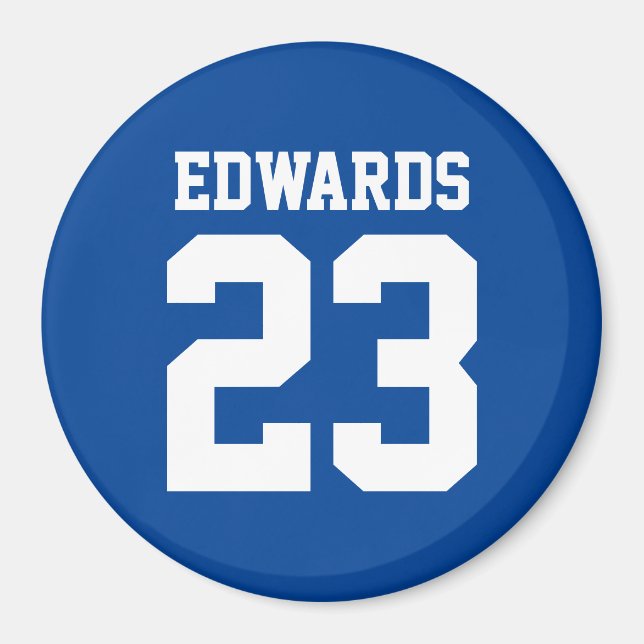 Imán Deportes de personalizado numerados con nombre (Frente)