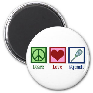 Imán Deportes de raquetas de amor por la paz
