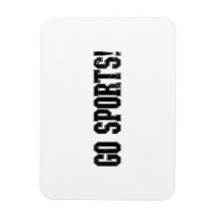 Imán ¡Deportes! Deportes deportivos divertidos y vintag
