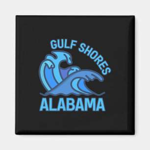 Imán Deportes gráficos del Golfo Alabama Pocket Wave So