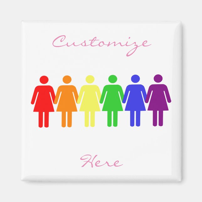 Imán derechos de la mujer LGBTQIA 2017 (Frente)
